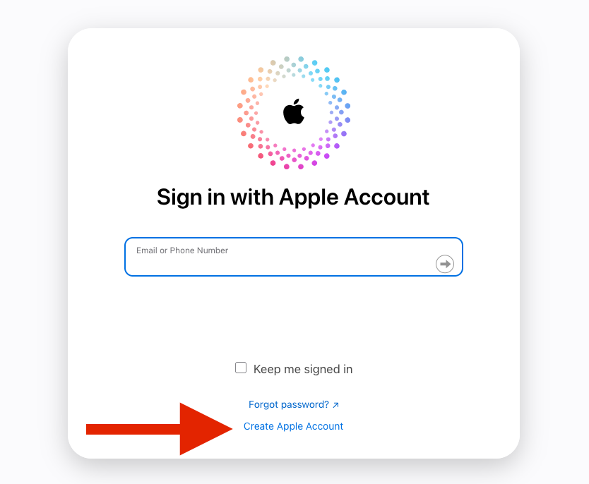 iCloud Create Account